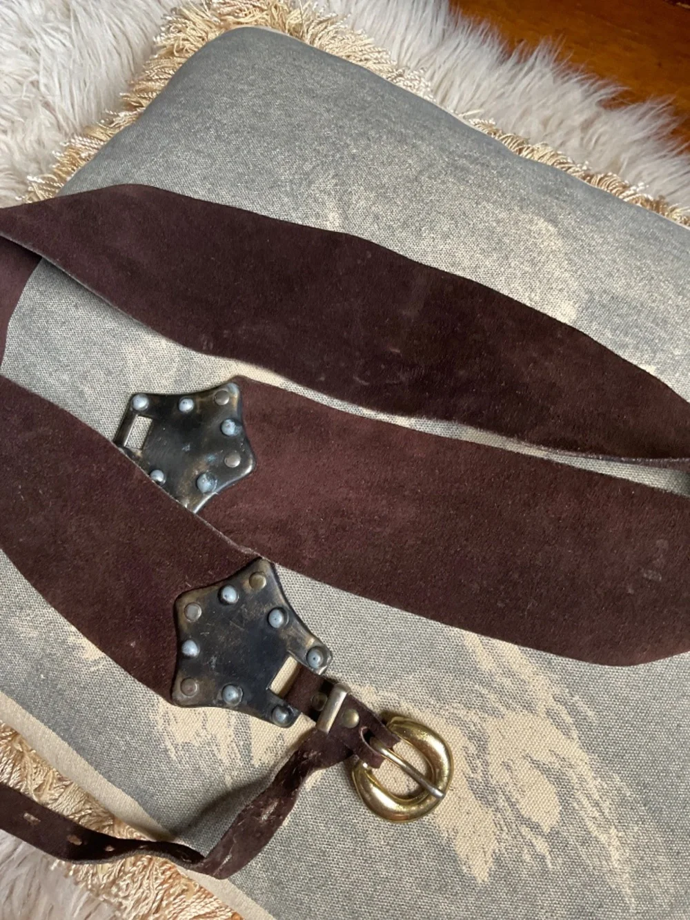 Saks Fifth Avenue Vintage brown suede belt